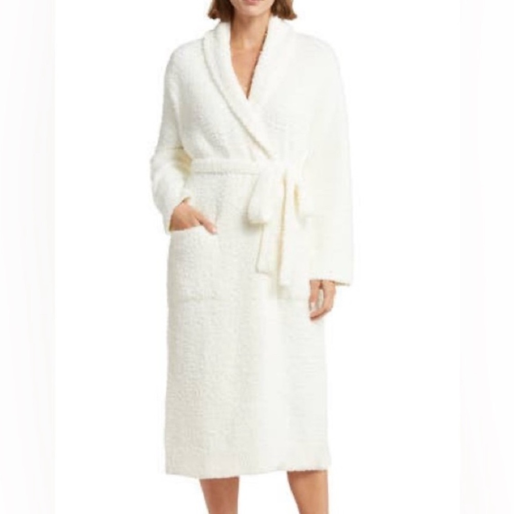 Barefoot Dreams CozyChic robe, white, size 1
